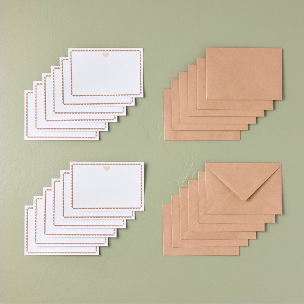 Embossed ❤️ greeting card Set